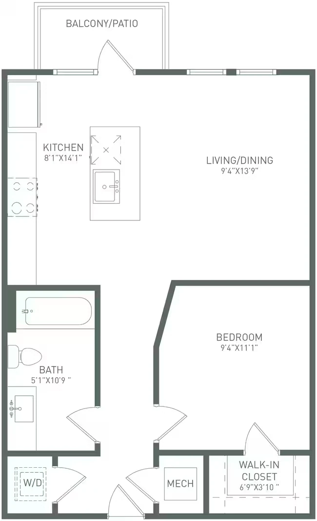 1x1 3321 floor plan