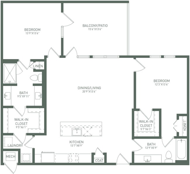 Unit 1307 1307 floor plan