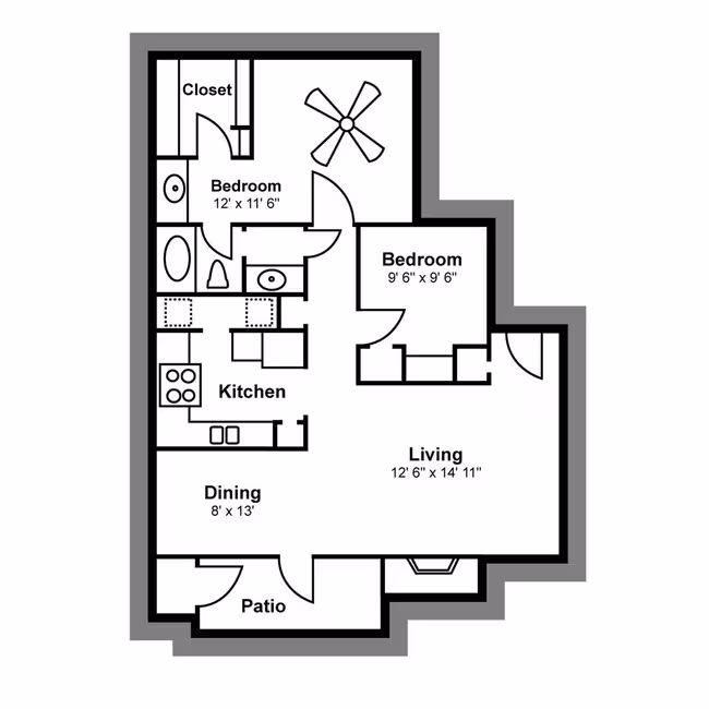 Unit 1105 1105 floor plan