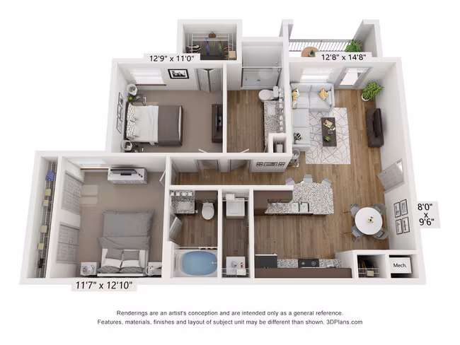 Unit 1305 3305 floor plan