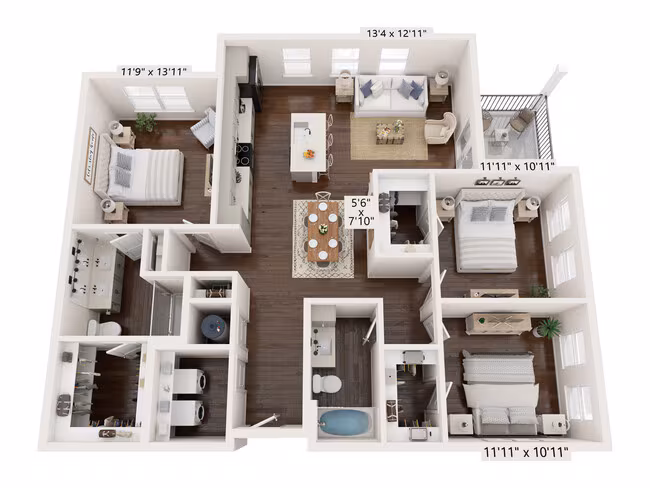 Unit 01108 01108 floor plan