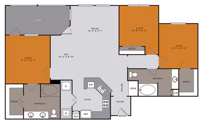 Unit 12301 12301 floor plan