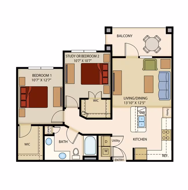 Unit 12-12304 02-2310 floor plan