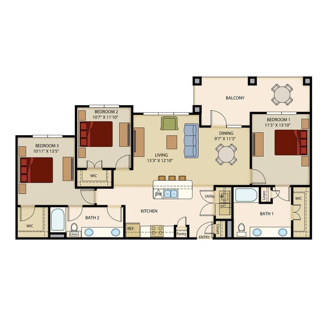Unit 06-6108 14-14208 floor plan