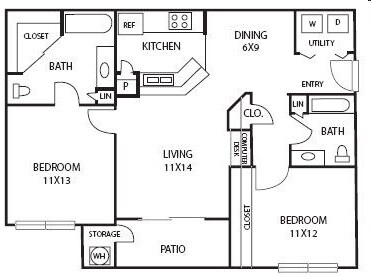 Unit 0309 1214 floor plan