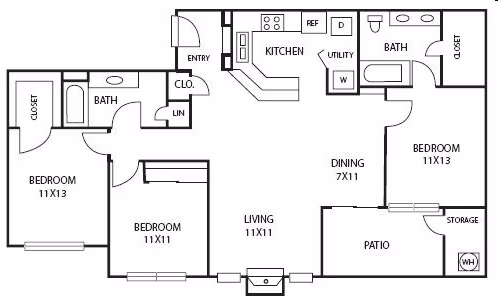 Unit 1031 1204 floor plan