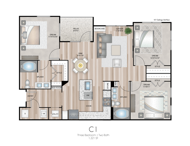 Unit 1722 1722 floor plan