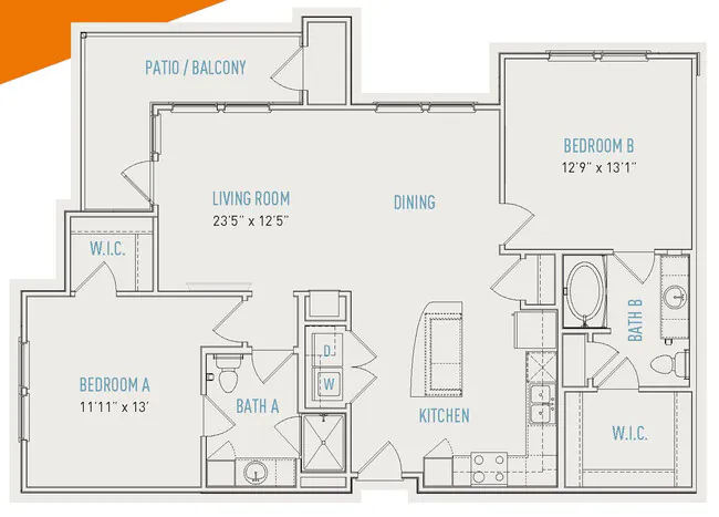 Unit 1227 1227 floor plan