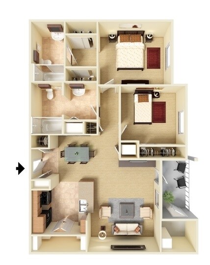 Unit AUCMHW 23303 floor plan