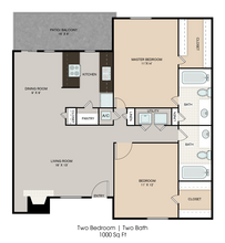 2x2 227 floor plan