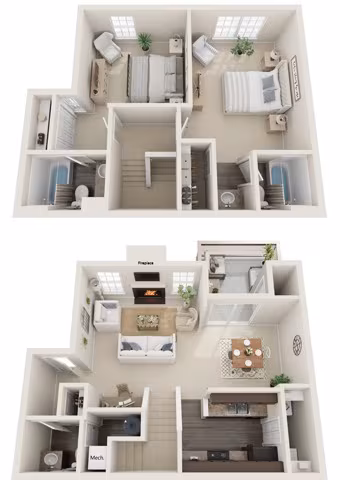 Unit 12-1208 12-1215 floor plan