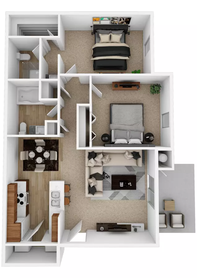 2 Bedroom 03-201 floor plan
