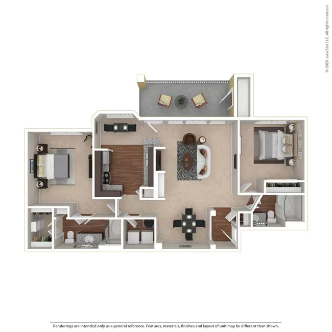 2B 1722 floor plan