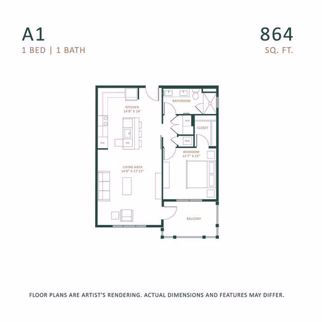 Unit 2307 8405 floor plan