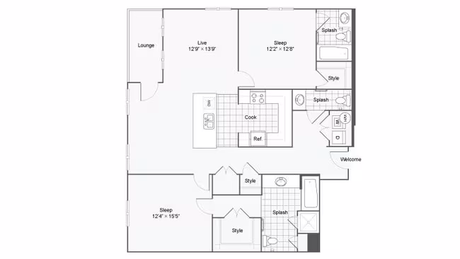 Unit 12501 12501 floor plan