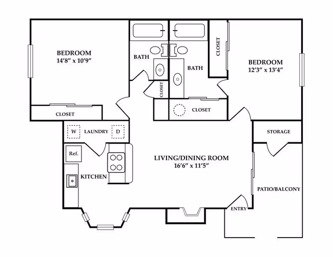 Unit 16-1611 14-1411 floor plan