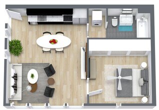 Studio 214 floor plan
