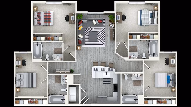 Unit Private Bedroom Private Bedroom floor plan