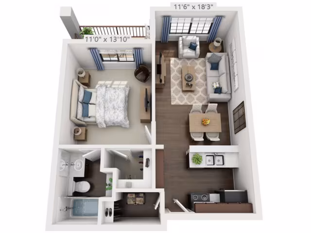 Unit C-C233 C-C308 floor plan