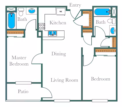 Unit Royal Oaks-301 Royal Oaks-118 floor plan
