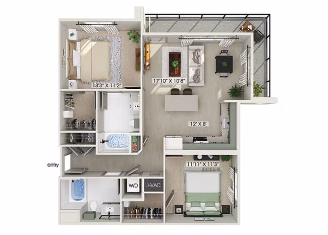 Unit 443 243 floor plan