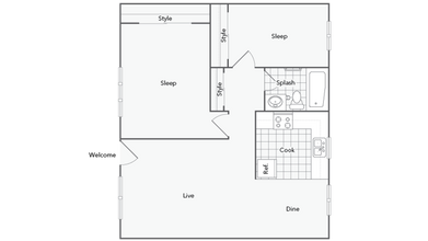 Courtyard 85-2Q floor plan