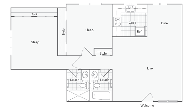 Meadow 85-2N floor plan