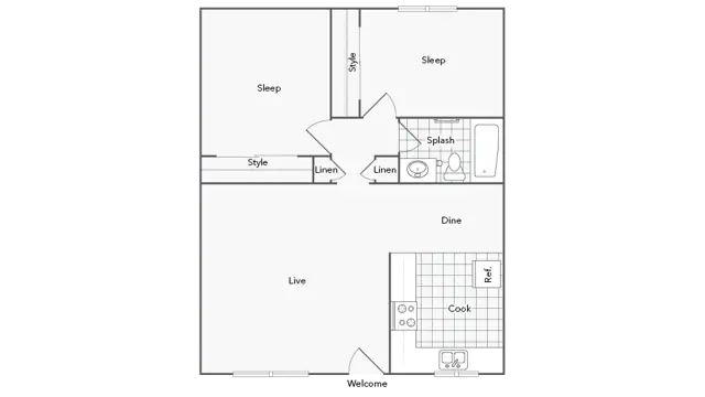 Unit 85-1A 99-2A floor plan