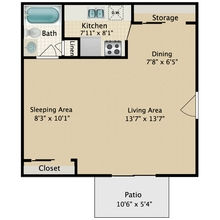 Studio 43 floor plan