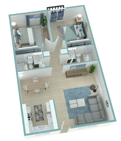 Unit C08 E14 floor plan