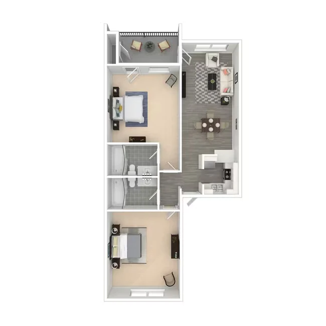 2x2 42 floor plan
