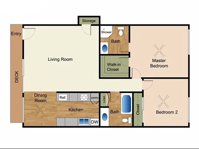 2x2 214 floor plan