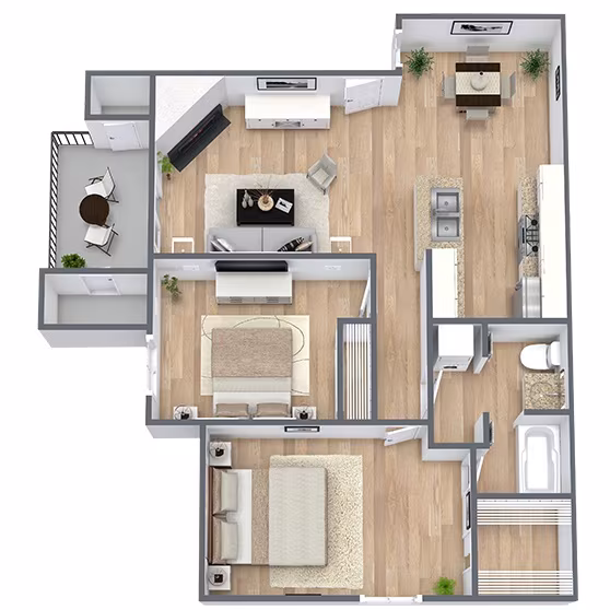 Unit D107 D107 floor plan