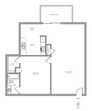 1x1 floor plan
