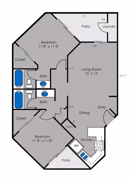 Unit 3-213 3-213 floor plan