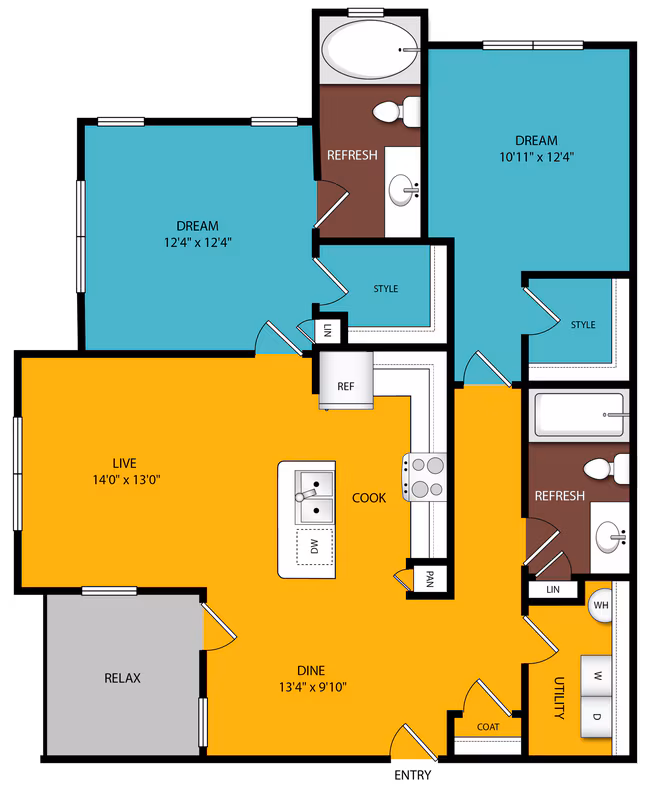 Unit 3130 3110 floor plan