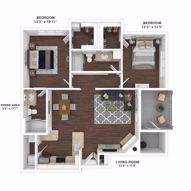 Unit 2088 1095 floor plan