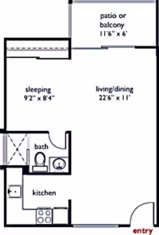 Unit 9685-E1 9605-F1 floor plan