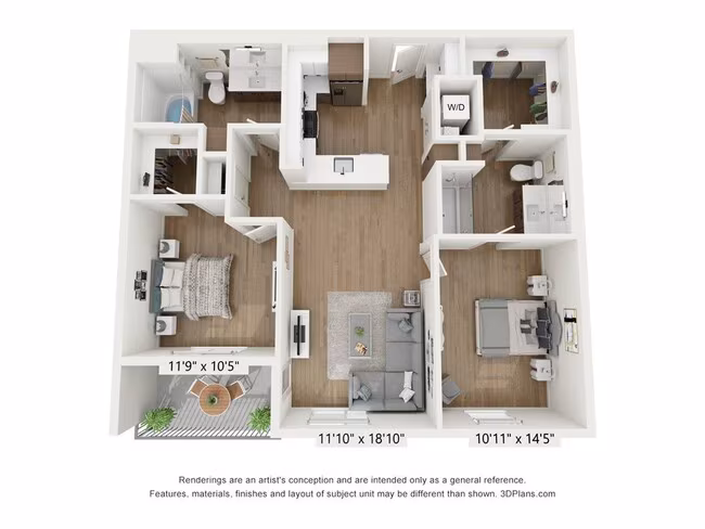 Unit 214 Townsend-264 floor plan