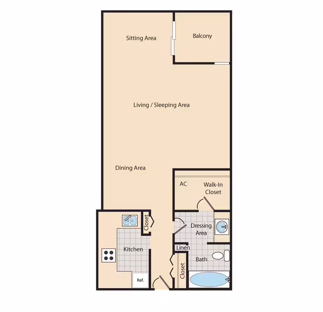 Studio 419 419 floor plan