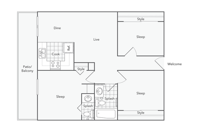Acadia 62-1P floor plan