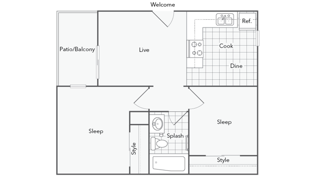 Unit 63-132 63-224 floor plan