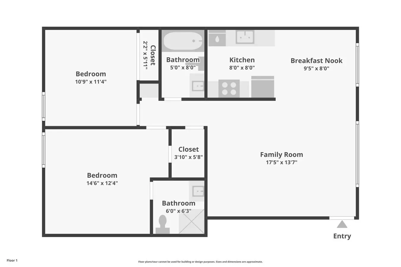 2X2 010 floor plan
