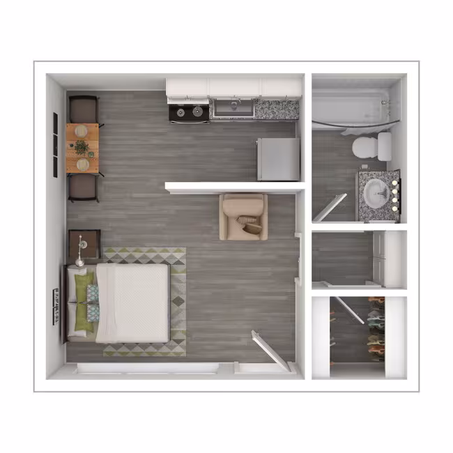 Studio 212 floor plan