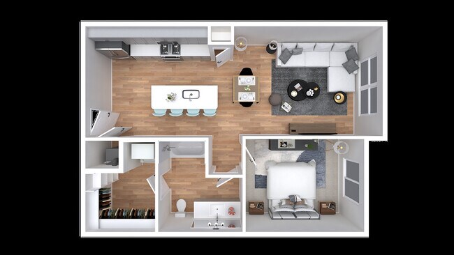 1x1-740 306 floor plan
