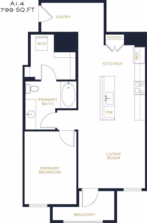 Unit AUCPTM 503 floor plan