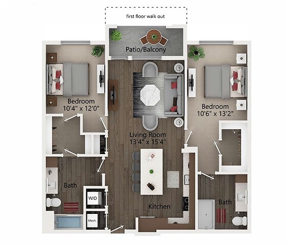 Unit 2118 4118 floor plan
