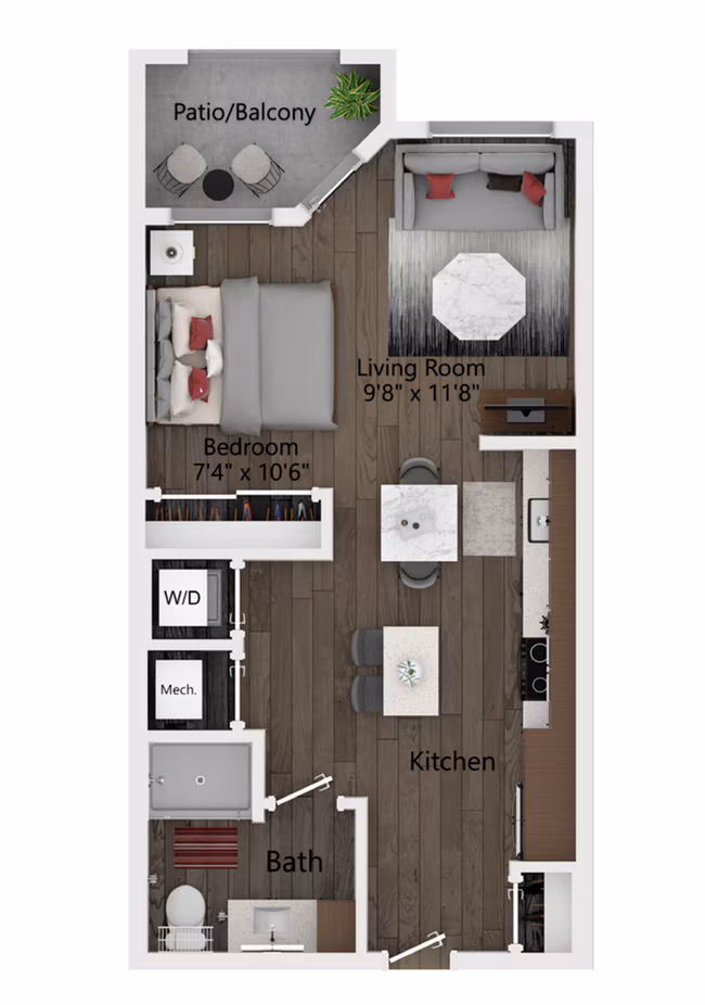 Unit 1119 4104 floor plan