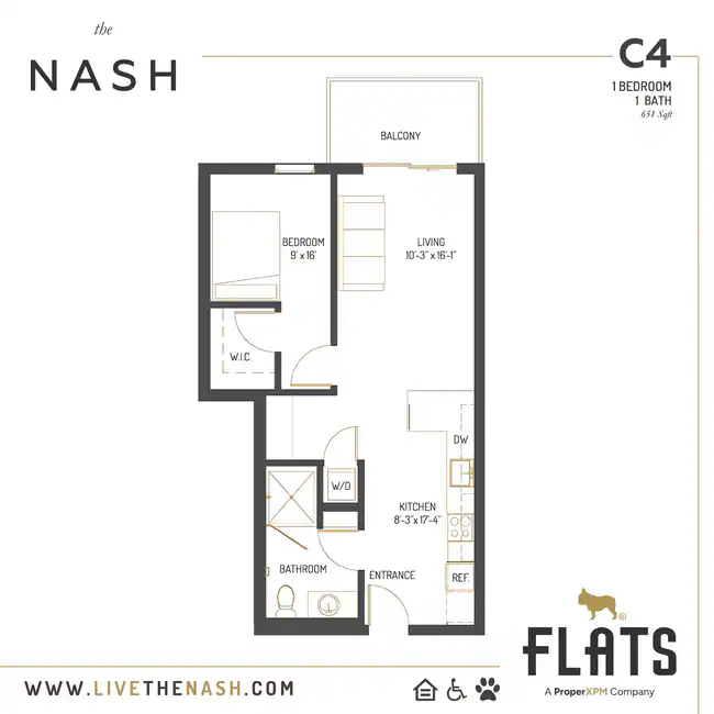 Unit 424 609 floor plan