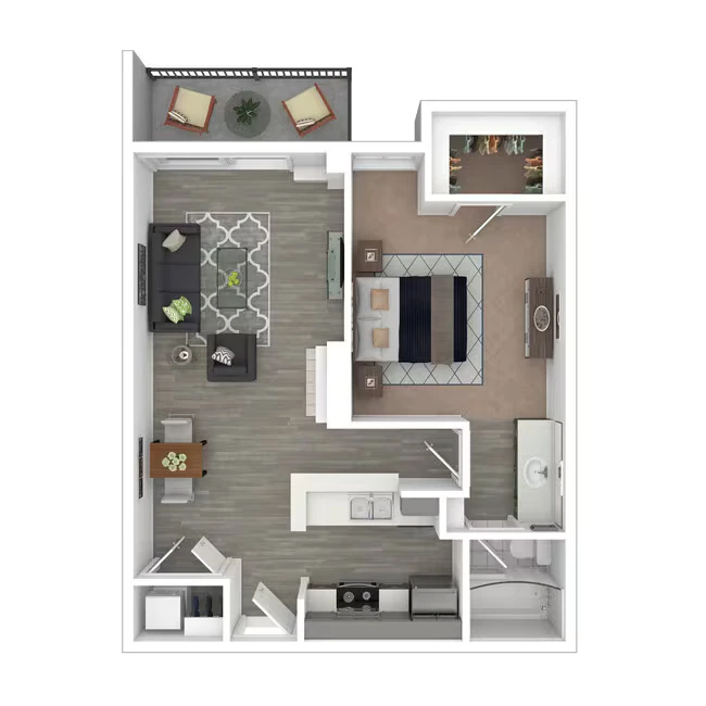 1X1 H203 floor plan